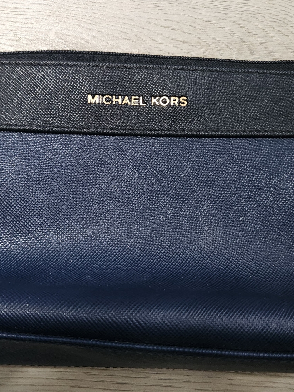 Michael Kors Navy and Black Cosmetic Bag
